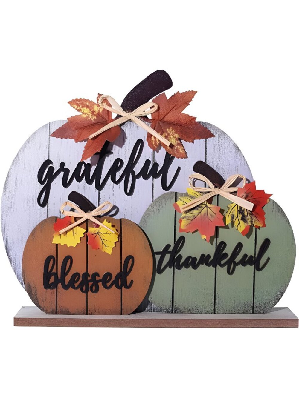 Fall Decorations for Home Blessed Grateful Thankful Fall Decor Wooden